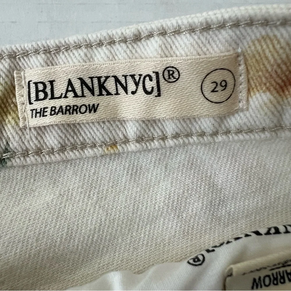 NWT BLANKNYC The Barrow Floral Butterfly Denim Shorts High Rise Raw Hem 29